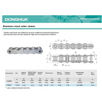 Цепь из нержавеющей стали DONGHUA 06BSS-1 DH 526 звеньев 2139