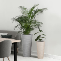 Кашпо ЗПИ «Альтернатива» "Оазис" 43л, со вставкой, 10л, светло-бежевый М8080