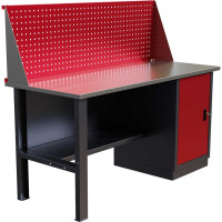 Слесарный однотумбовый верстак IRONMEBEL worky wk-0 1600 с экраном M-IM00140K