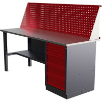Слесарный однотумбовый верстак IRONMEBEL worky wk-5 1900 с экраном M-IM00164K