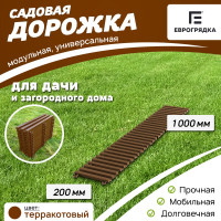 Садовая дорожка Еврогрядка 200x1000, терракотовая EGDOR20x100tr