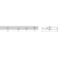 Секатор IZELTAS LUX PVC рукоять, 230 мм 9" 6710270230