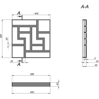 Формы для заливки садовых дорожек Gidrolica Way модерн 7323