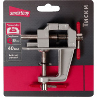 Тиски Smartbuy 40 мм, с зажимами для детали и крепления к столу tools SBT-TM-40P1