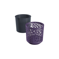 Кашпо bmc КШ 9571 Leaves 2 5 л h16 d 16 см СливаАнтрацит 065937