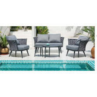 Комплект садовой мебели Бали: диван, 2 кресла, набор столиков, алюминий/роуп ООО "Фотон" Konway E-1141