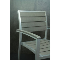 Кресло садовое ЛИССАБОН полидерево/алюминий, серое ООО "Фотон" Konway KN-8200