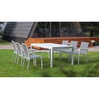 Набор мебели для сада ДЕНВЕР: раскладной стол + 10 кресел, алюминий/керамогранит/текстилен ООО "Фотон" Konway K-0370