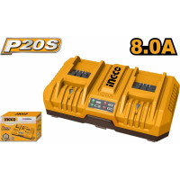 Двойное зарядное устройство INGCO 2x20 B, 4A+4А, INDUSTRIAL FCLI2082