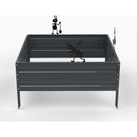 Грядка Metalex KitGarden 1x1 х 0.3 м. Серая 114049
