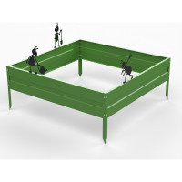 Грядка Metalex KitGarden 1x1 х 0.2 м. Зеленая 114051