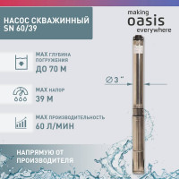 Скважинный насос OASIS SN 60/39