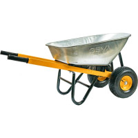 Тачка двухколесная GEVA TRADE GEVA MAXI 140л квадратная труба, колеса 15x6.00-6 F20mm/90мм TS2K140GT