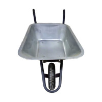 Тачка строительная одноколесная GEVA TRADE, черная, грузоподъемность 220 кг,110л, квадратная труба, кузов 5 болтов (Россия) TS1KK110GT