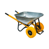 Тачка двухколесная GEVA TRADE GEVA MAXI 140л, квадратная труба, колесо полиуретан 15x6.00-6 F20mm/90мм TS2KL140GT