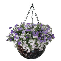 Кашпо подвесное ЭЛЕТЕХ мет. темный ротанг, d 380 мм 4845000004