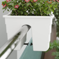 Кашпо на перила ЗПИ "Альтернатива" 294x291x197 малое (белый) М8913