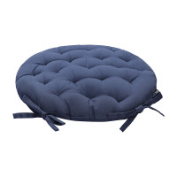 Подушка на стул Tkano коллекция Essential круглая, из хлопка темно-синего цвета, 40 см TK24-CP0011
