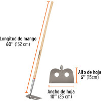 Тяпка садовая Truper усиленная ручка 1524 мм ATM 10565