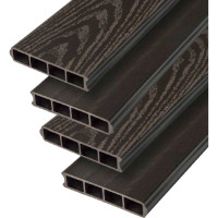 Готовый комплект грядки из ДПК Еврогрядка 1000x1000x155-3D, цвет венге GEG4-155-3D