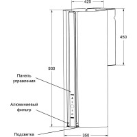 Вытяжка LEX TORO 350 WHITE CHTI000422