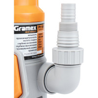 Насос для грязной воды Gramex P1100I 1100 Вт, максимальная производительность 235 л/мин, максимальная высота подъема 9 м, максимальный размер частиц 35 мм 1/4 01442