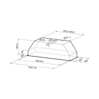 Кухонная вытяжка KRONA Monika 600 inox 00018948