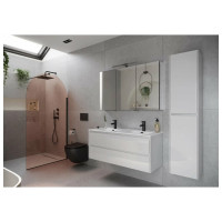 Подвесная тумба Sancos Libra 1190x450x500, c двумя ящиками оснащенными доводчиками, белый глянец, арт. LB120-2W