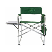 Кресло с органайзером и столом Ifrit Marid алюминий, 600D oxford, зеленый МКТ-991 4630086587582