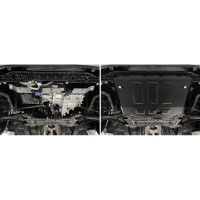 Защита картера + КПП + комплект крепежа АвтоБроня cталь, Hyundai Bayon 2021-, V - 1.4, AT 111.02201.1