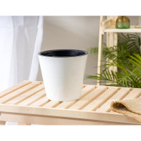 Горшок для цветов IDILAND Rosemary диаметр 200 мм, 4 л с дренажной вставкой белый 221600129/01