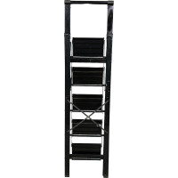 Алюминиевая стремянка SevenBerg calipso 5 широких ступеней чёрная Calipso-5 black
