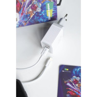 Дата-кабель More Choice Smart USB 2.4A PD30W быстрая зарядка для Lightning 8-pin Type-C TPE 2м K71Si White