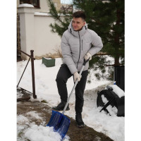 Поликарбонатная лопата ООО Агростройлидер №2 510x370 мм с алюминиевым черенком и v-ручкой в сборе СНЕГ-02.02.31