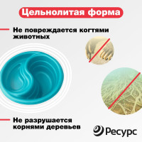Декоративный пруд ЦентрПласт 80 л пластиковый длина 80 см высота 30 см синий 20345