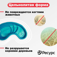 Декоративный пруд ЦентрПласт 280 л пластиковый 180x100x45 см зеленый 14592