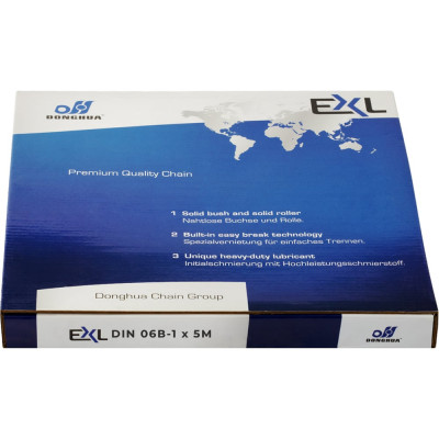 Цепь DONGHUA 06B-1 серии EXL DH (ПР-9,525-9,1) (526 зв.) 7527