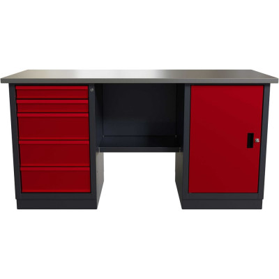 Слесарный двухтумбовый верстак IRONMEBEL worky wk-5/wk-0 1600 M-IM00187K
