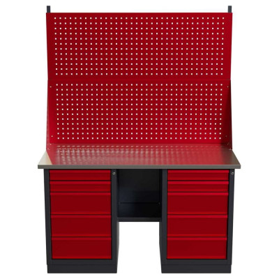 Слесарный двухтумбовый верстак с двойным экраном IRONMEBEL worky wk-5/wk-5 1400 M-IM00181K