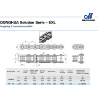Цепь DONGHUA 10B-1 EXL DH (ПР-15,875-23) (316 зв.) 7533