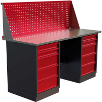 Слесарный двухтумбовый верстак IRONMEBEL worky wk-5/wk-5 1600 с экраном M-IM00192K