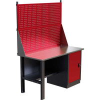 Слесарный однотумбовый верстак IRONMEBEL worky wk-0 1400 с двойным экраном M-IM00125K