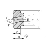 Ручка с накаткой KIPP K0139.06