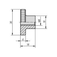 Ручка с накаткой KIPP K0143.08