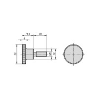 Ручка с накаткой KIPP K0140.05X20