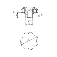 Рукоятка звездообразная KIPP K0153.2101