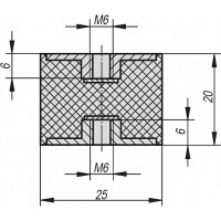 Резинометаллический буфер KIPP K0569.02502055