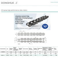 Цепь 10B-1 DONGHUA серия X3 DH (ПР-15,875-23) (316 зв.) 5.017 м 7661
