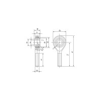 Шарнирный наконечник ISKRA TSM12x1,00, TSM12X100-ISKRA