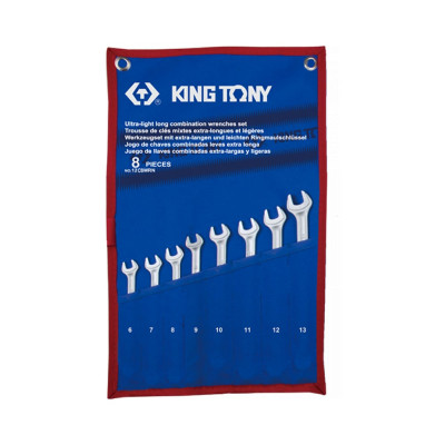 Набор комбинированных удлиненных ключей KING TONY 12C8MRN